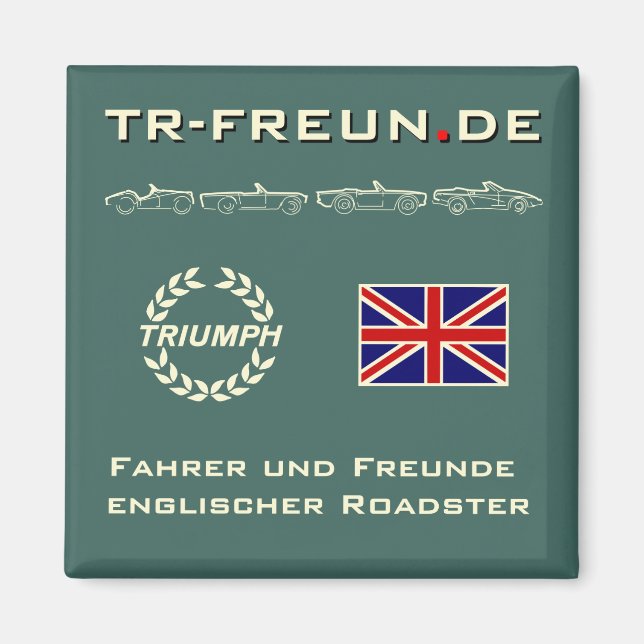 Eckiger Magnet der TR-Freun.de (Vorne)