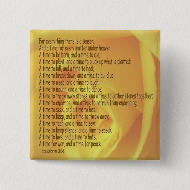 ECKLESIASTIK 3:1-8 3 BUTTON (Vorderseite)