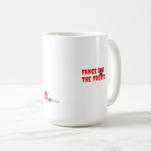Eckzähne für die Leckereien – Lustiges Halloween-D Kaffeetasse