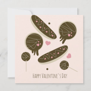 Eclair Donuts Cake Pops Valentinstag Karte