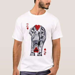 EclecDeck 2 des Herz-Zirkus-Elefanten - Weiß T-Shirt
