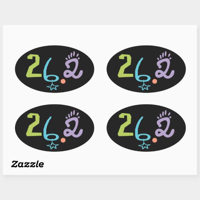 Eclectic 26.2 Marathon Stickers (Blatt)
