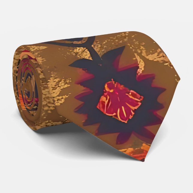 Eclectic Aztec Style Neck Tie Krawatte (Gerollt)