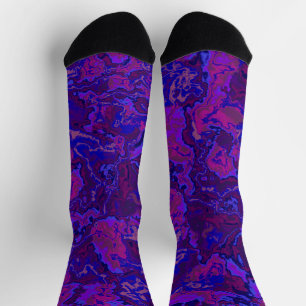 Eclectic Bohemisch Bold Trippy Maximalist Marmor Socken