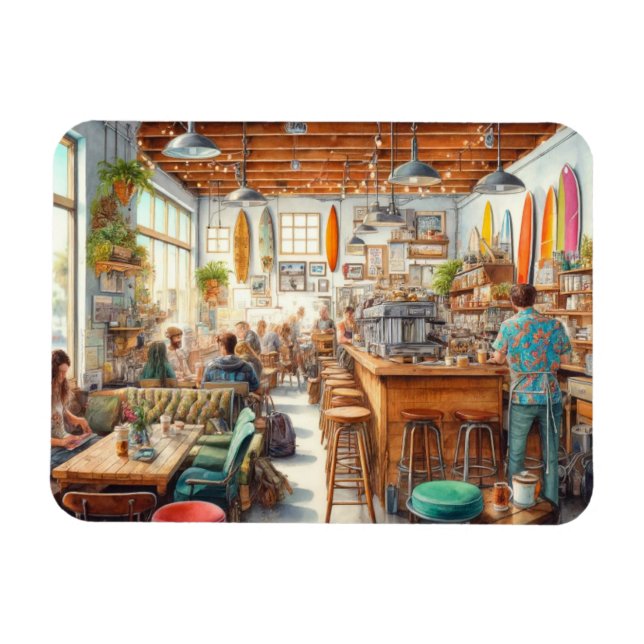 Eclectic Café Al Porto Tasse San Diego Magnet (Horizontal)