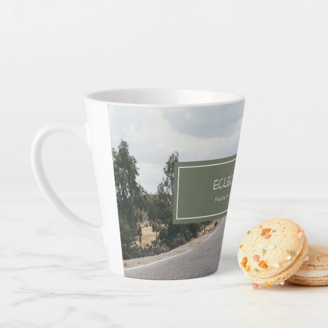 Eclectic Chick Find Me on YouTube & Facebook Logo Milchtasse (Beispiel)