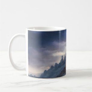 Eclectic floral, Vintag tropisches nahtloses Muste Kaffeetasse