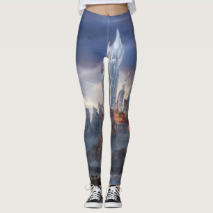 Eclectic floral, Vintag tropisches nahtloses Muste Leggings