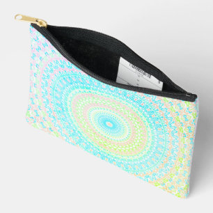Eclectic Hippie Boho Psychedelic Summer Mandala Zubehörtasche