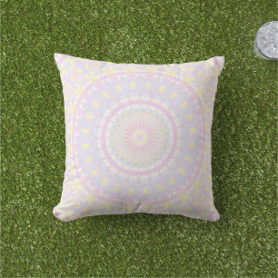 Eclectic Intricate Boho Colorful Pastel Mandala Kissen