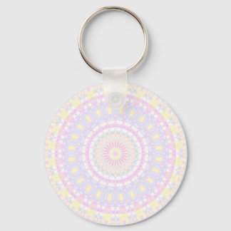 Eclectic Intricate Boho Colorful Pastel Mandala Schlüsselanhänger