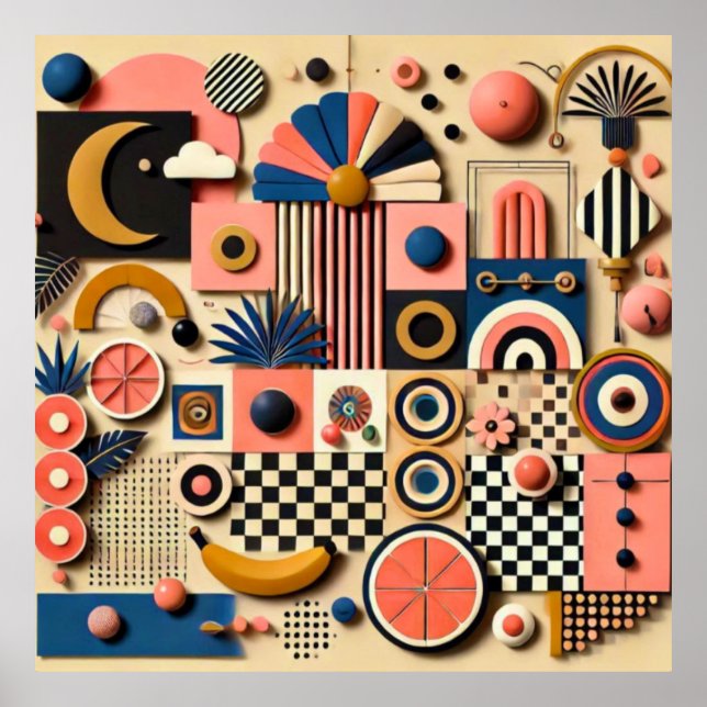 Eclectic Maximalism Art Poster (Vorne)