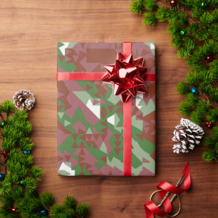 Eclectic Mod Retro Geometric Christmas Pattern Geschenkpapier