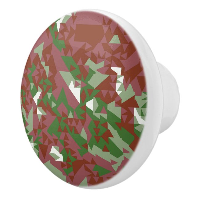 Eclectic Mod Retro Geometric Christmas Pattern Keramikknauf (Rechts)