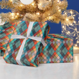 Eclectic Multi-Hue Raute Geschenkartikel Geschenkpapier