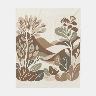 Eclectic Natural Terracotta Rustic Boho Fleecedecke