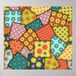 Eclectic Patchwork: Diverse Muster Mix Poster