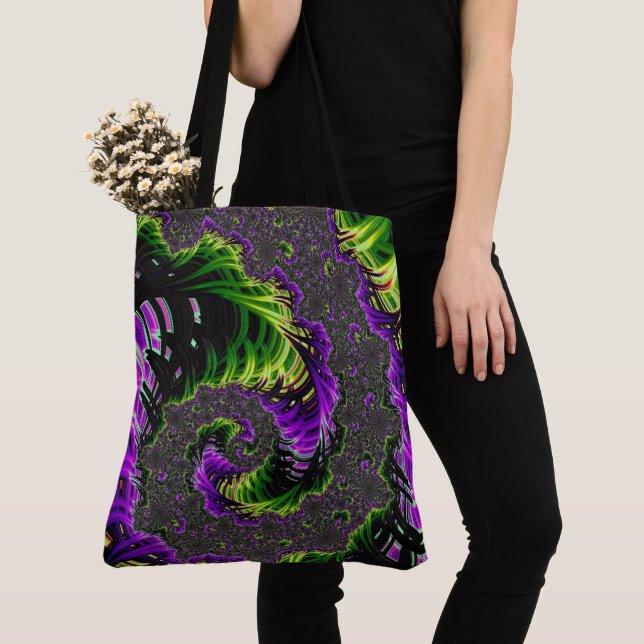 Eclectic Psychedelic Spiral Fraktal Abstrakt Art (Von Nahem)