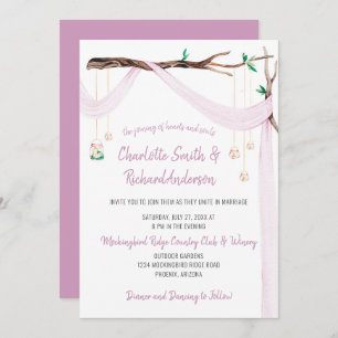 Eclectic Romance - Lilac Drape Mason Jar Lights Einladung