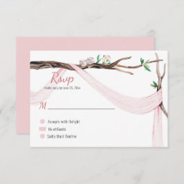 Eclectic Romance Treff Branch Rosa Gauze UAWG RSVP Karte