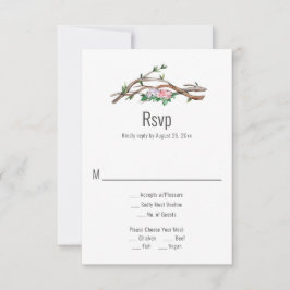 Eclectic Romance - Waldweg Wedding RSVP Karte