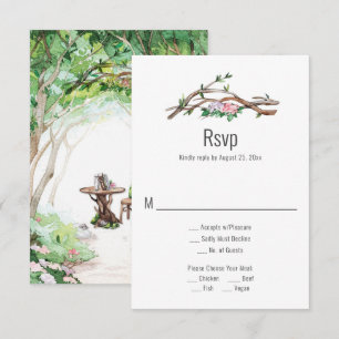 Eclectic Romance - Waldweg Wedding RSVP Karte