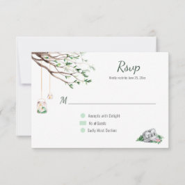 Eclectic Romance Woodland Wedding RSVP