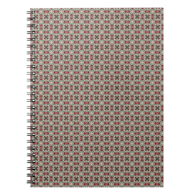 Eclectic Rustic Grungy Mutes Weihnachtsmuster Notizblock (Vorderseite)