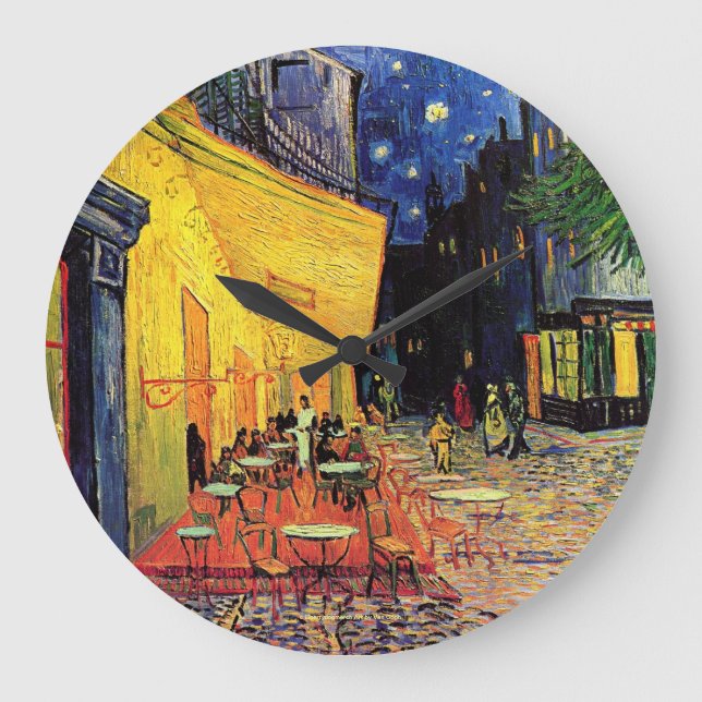 ECLECTIC ZUHAUSE DESIGNS - VAN GOGH ART - BEST GIF GROßE WANDUHR (Vorderseite)