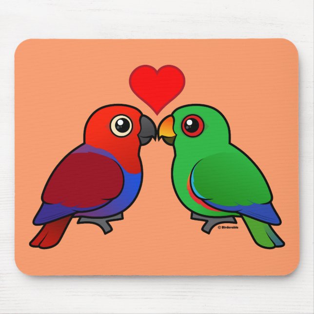 Eclectus Papageien in der Liebe Mousepad (Vorne)