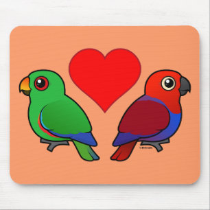 Eclectus Papageien-Liebe Mousepad