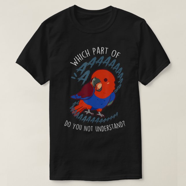 Eclectus Parrot Aaaa Niedlicher Roter Vogel Mo T-Shirt (Design vorne)