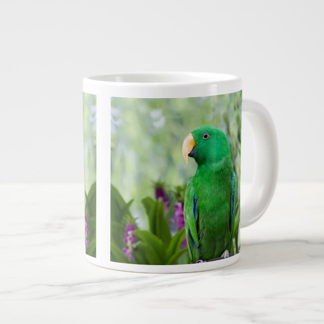Eclectus Parrot Male Jumbo-Tasse (Vorderseite Rechts)