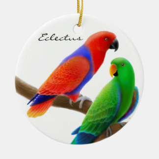Eclectus plappert Verzierung nach Keramikornament