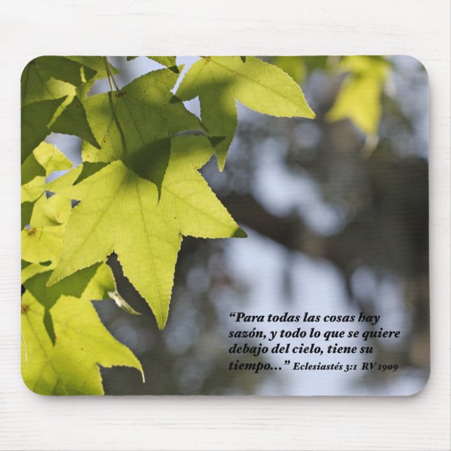 Eclesiastes 3:1betrug Hojas Mousepad (Vorne)