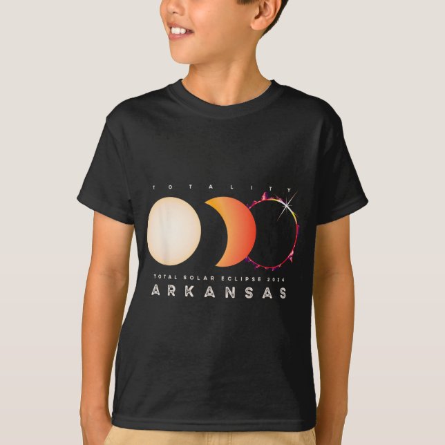 Eclipse 2024 Arkansas Total Eclipse Astronomie Gra T-Shirt (Vorderseite)