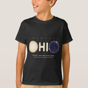 Eclipse 2024 Ohio Total Eclipse Astronomie Grafik T-Shirt