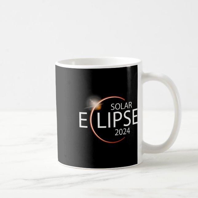 Eclipse 2024 Shirt Gesamtsolares Party Kaffeetasse (Rechts)