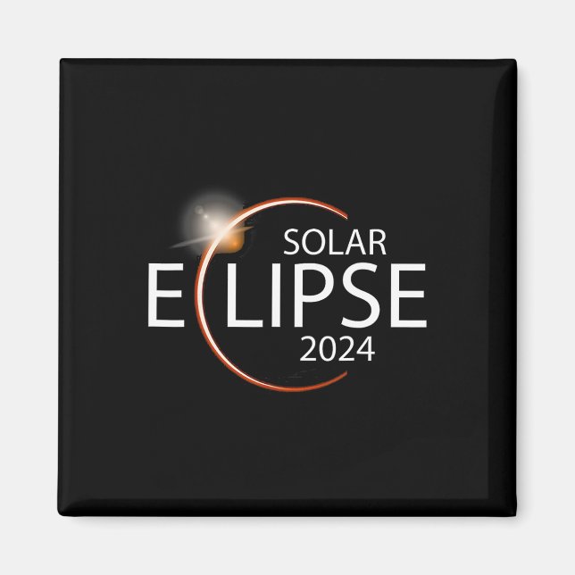 Eclipse 2024 Shirt Gesamtsolares Party Magnet (Vorne)