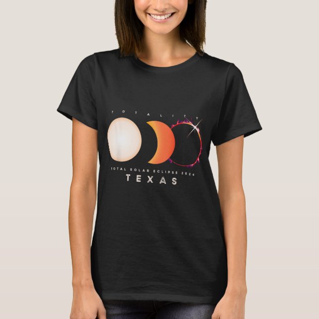 Eclipse 2024 Texas Total Eclipse America Graphic T-Shirt (Vorderseite)