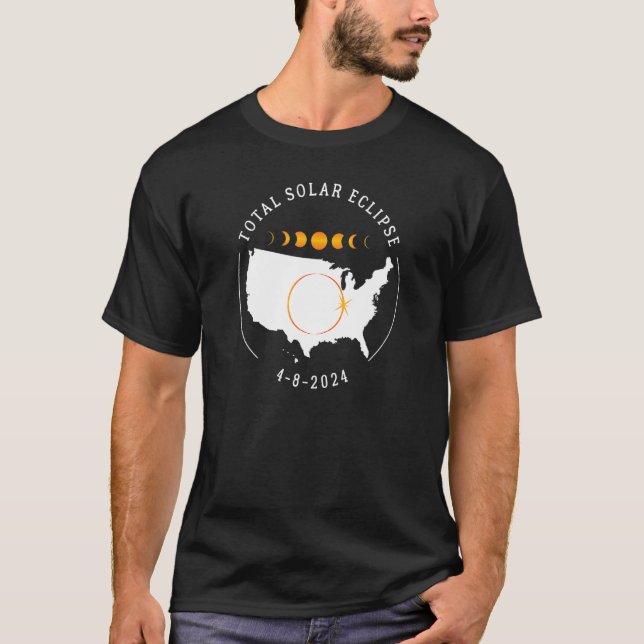 Eclipse 8. April 2024 4 8 24 Gesamtsolares Eclipse T-Shirt (Vorderseite)