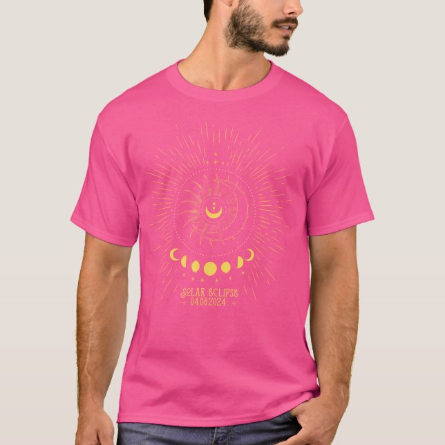 Eclipse April 8 2024 Boho Celestial Moon Phases To T-Shirt (Vorderseite)