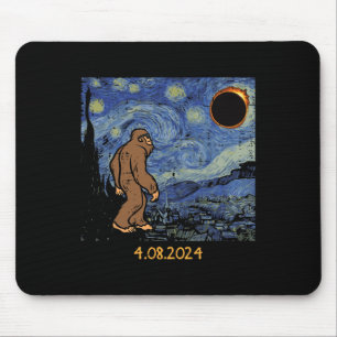 Eclipse Bigfoot Starry Night Sasquatch Men Women K Mousepad