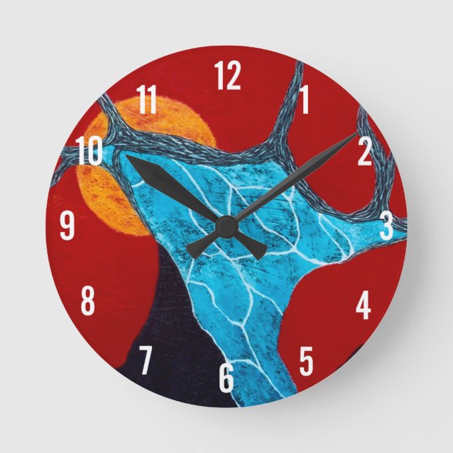 Eclipse Clock Runde Wanduhr (Vorderseite)