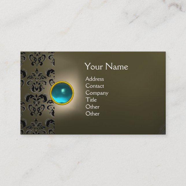 ECLIPSE DAMASK GEM MONOGRAM VISITENKARTE (Vorderseite)