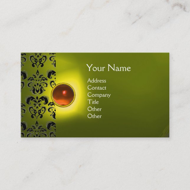 ECLIPSE DAMASK GEM MONOGRAM VISITENKARTE (Vorderseite)