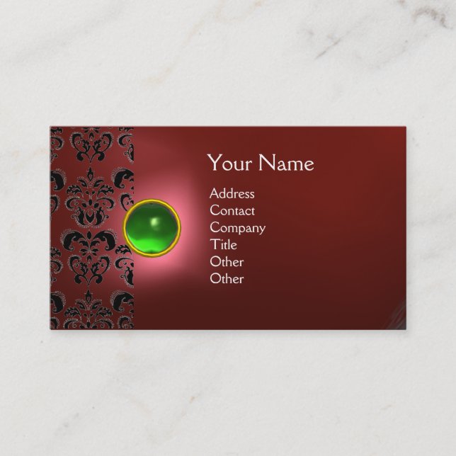 ECLIPSE DAMASK GEM MONOGRAM VISITENKARTE (Vorderseite)