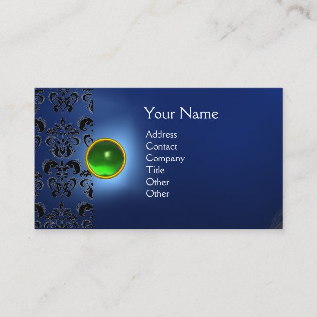 ECLIPSE DAMAST GEM MONOGRAMM VISITENKARTE (Vorderseite)