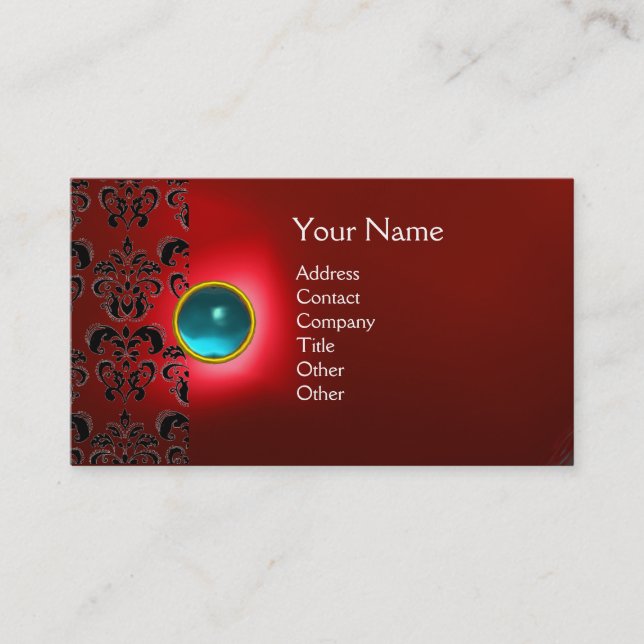 ECLIPSE DAMAST GEM MONOGRAMM VISITENKARTE (Vorderseite)
