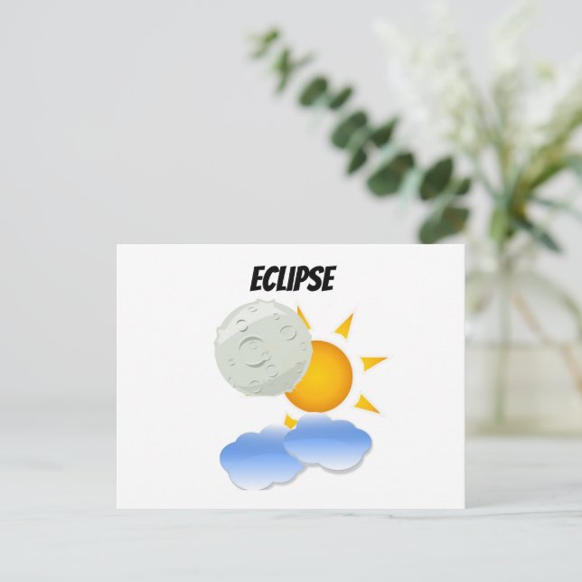 Eclipse Einladungspostkarte (Stehend Vorderseite)